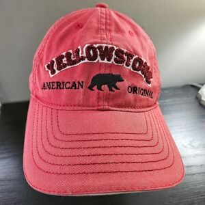 Red Yellowstone American Original Bear Embroidered Baseball Cap Triangle Sport